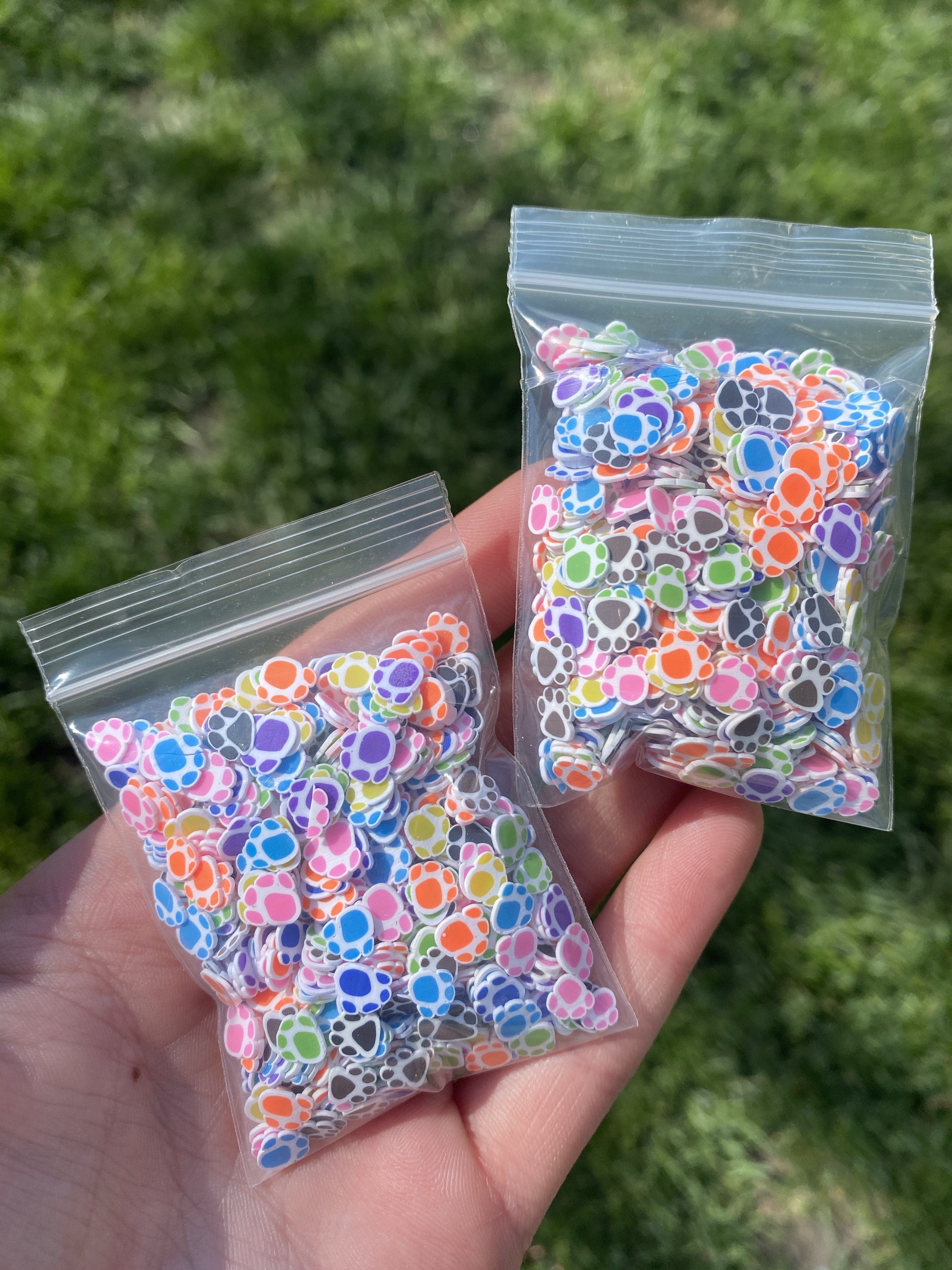 Colorful Paws Polymer Slices